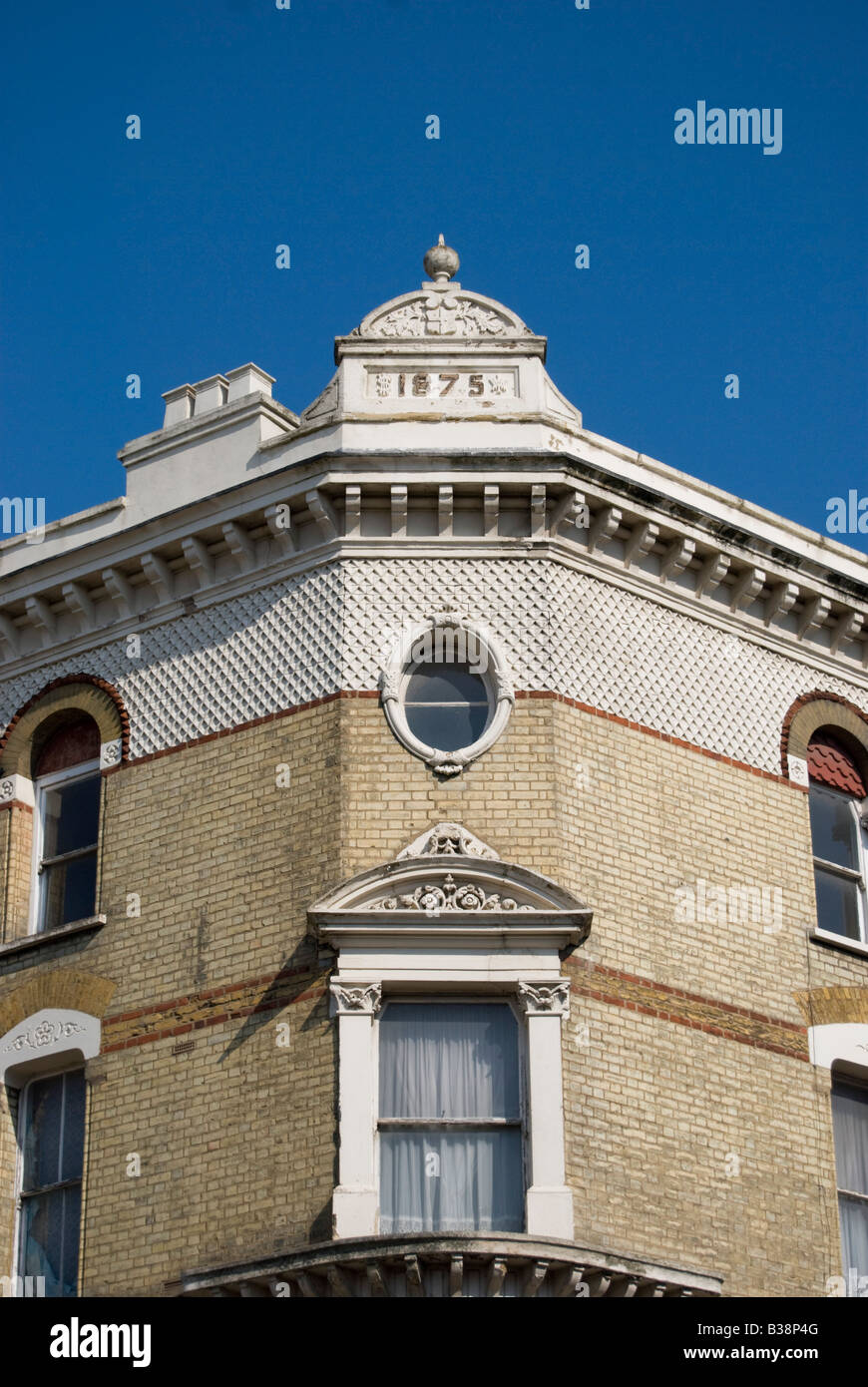 Decorative mouldings on a Victorian building Stock Photo