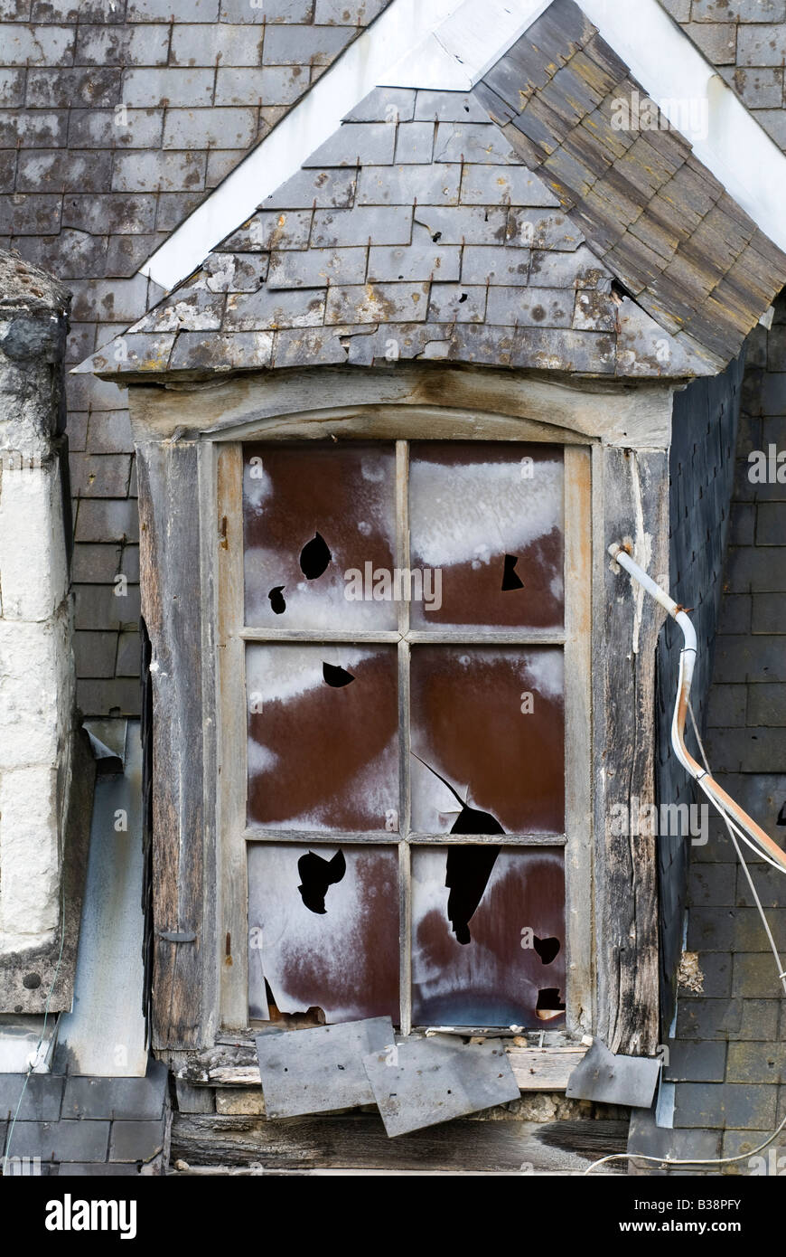 Old dormer window, Loches, France. Stock Photo
