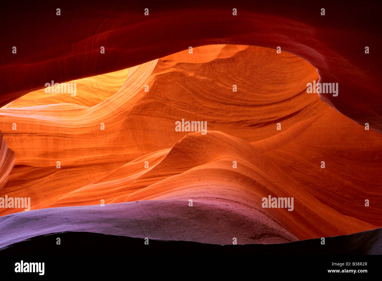 Abstract patterns in Lower Antelope Canyon Page Arizona Stock Photo