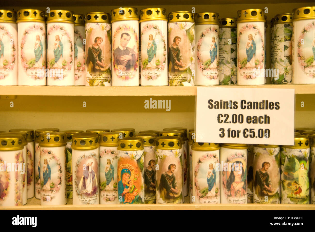 dublin saint candles in a shop Stock Photo Alamy