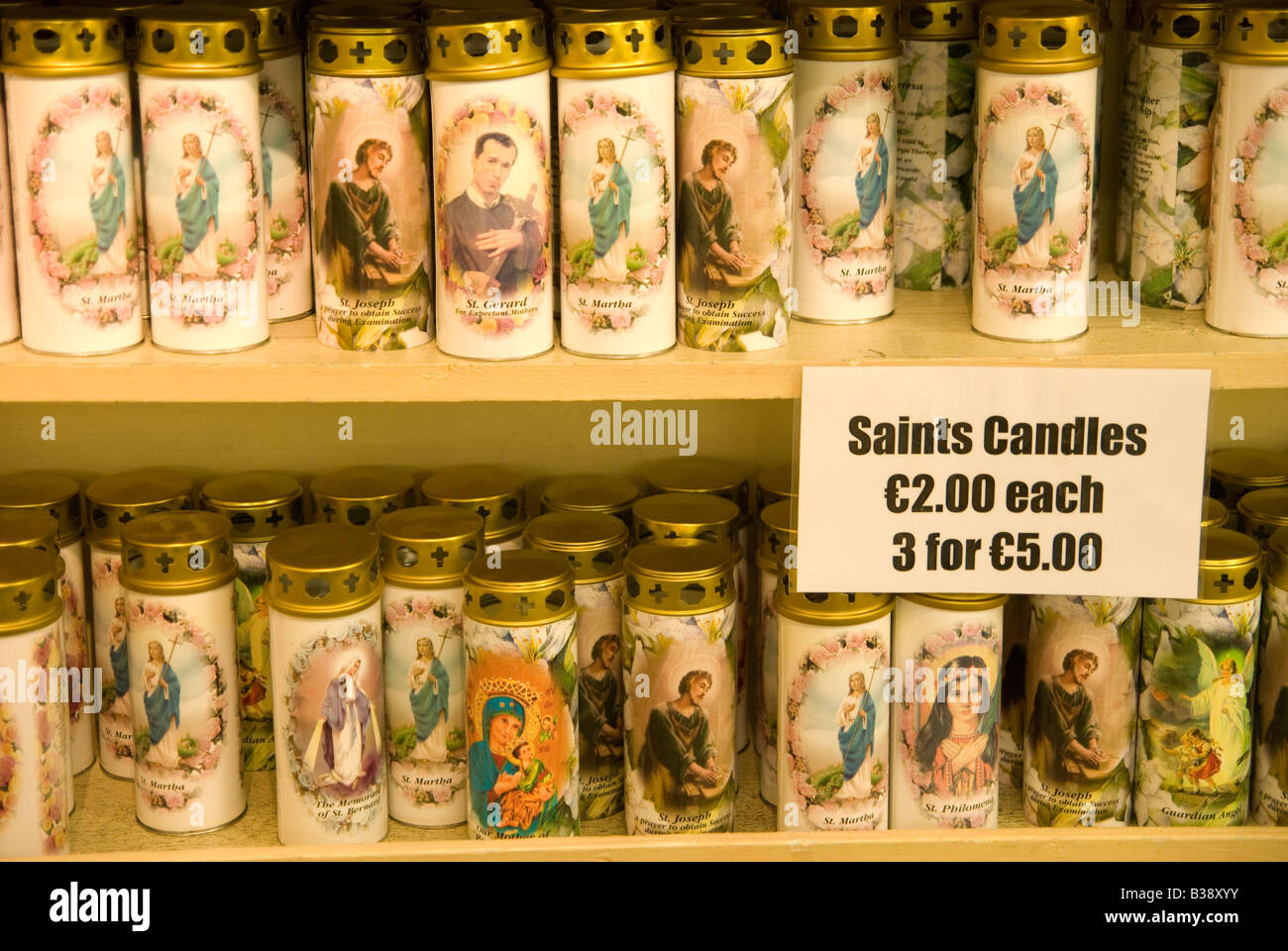 dublin saint candles in a shop Stock Photo Alamy