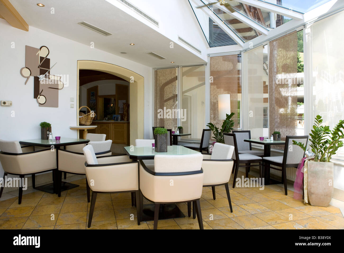 Cafe Wintergarten Stock Photo