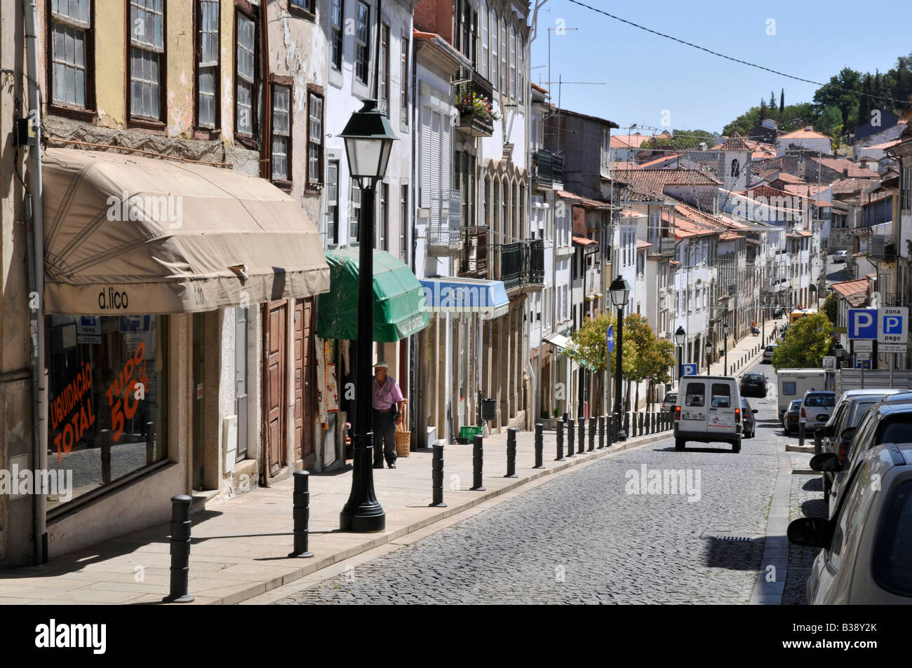 Street scene. Bragança, Portugal. Stock Photo