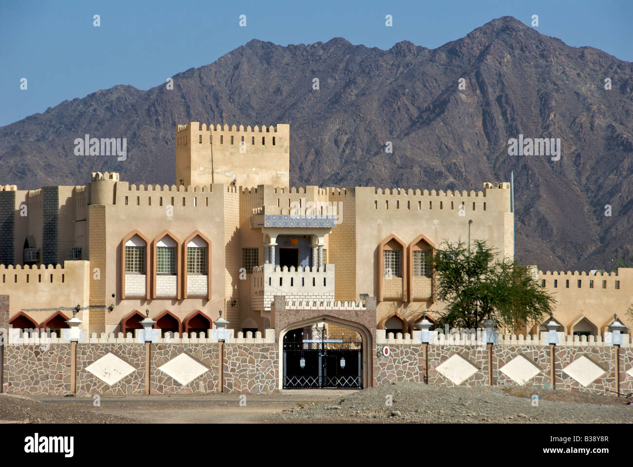 Typical Omani house Bahla Al Dakhiliyah Region Sultanate of Oman Stock Photo