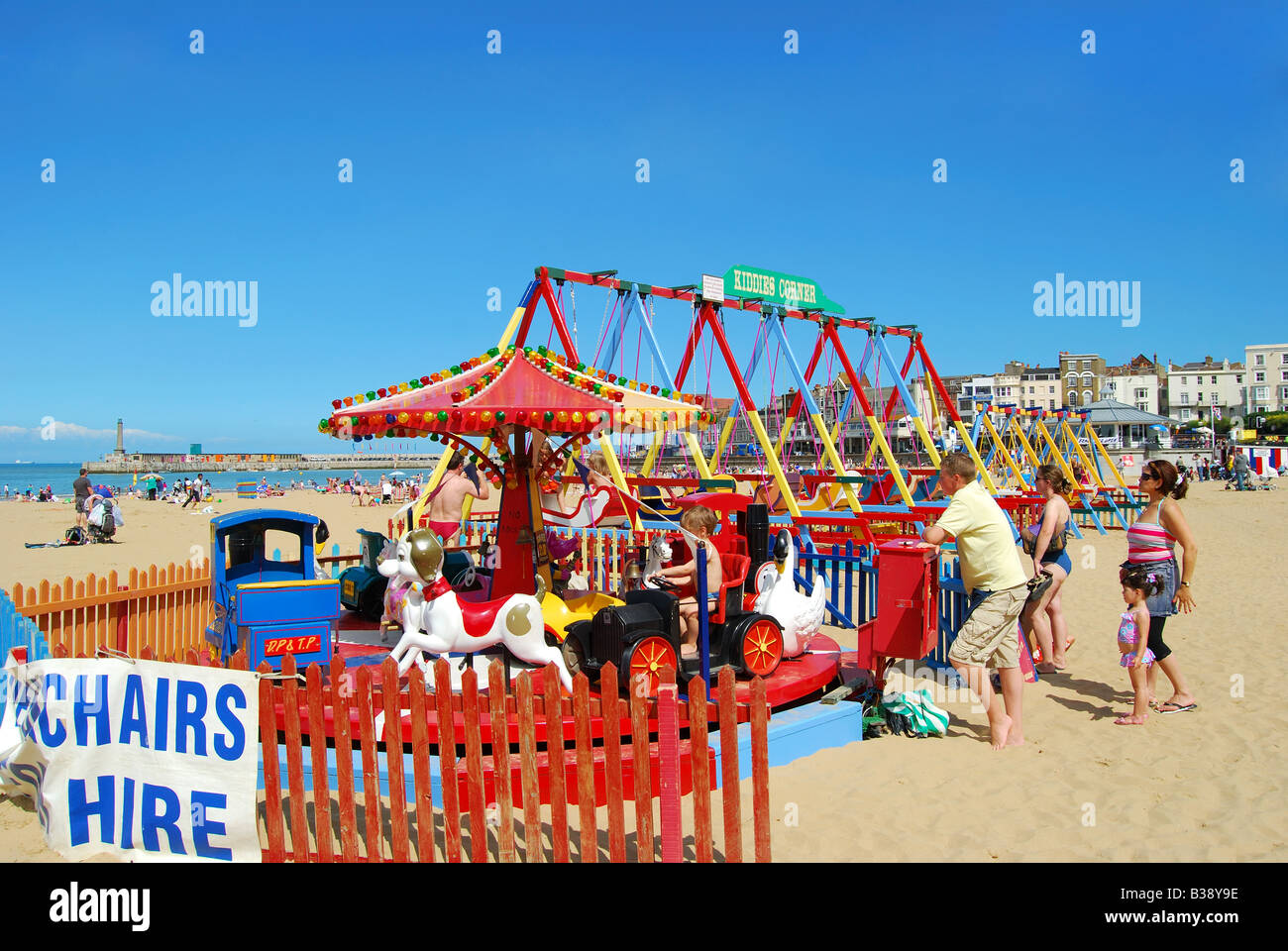 Children's playground, Margate Beach, Margate, Kent, England, United