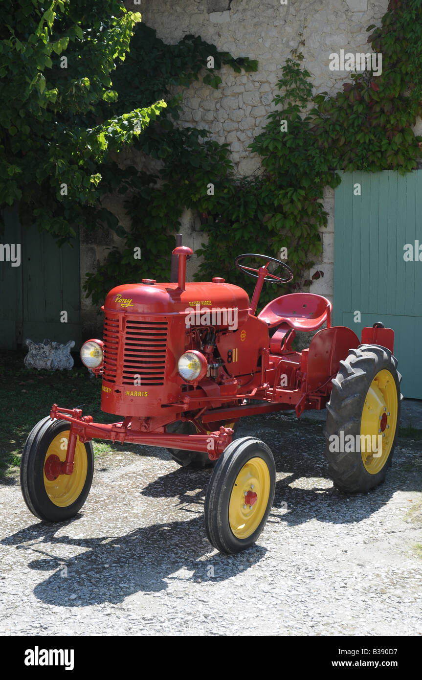 Little red tractor Stock Photo