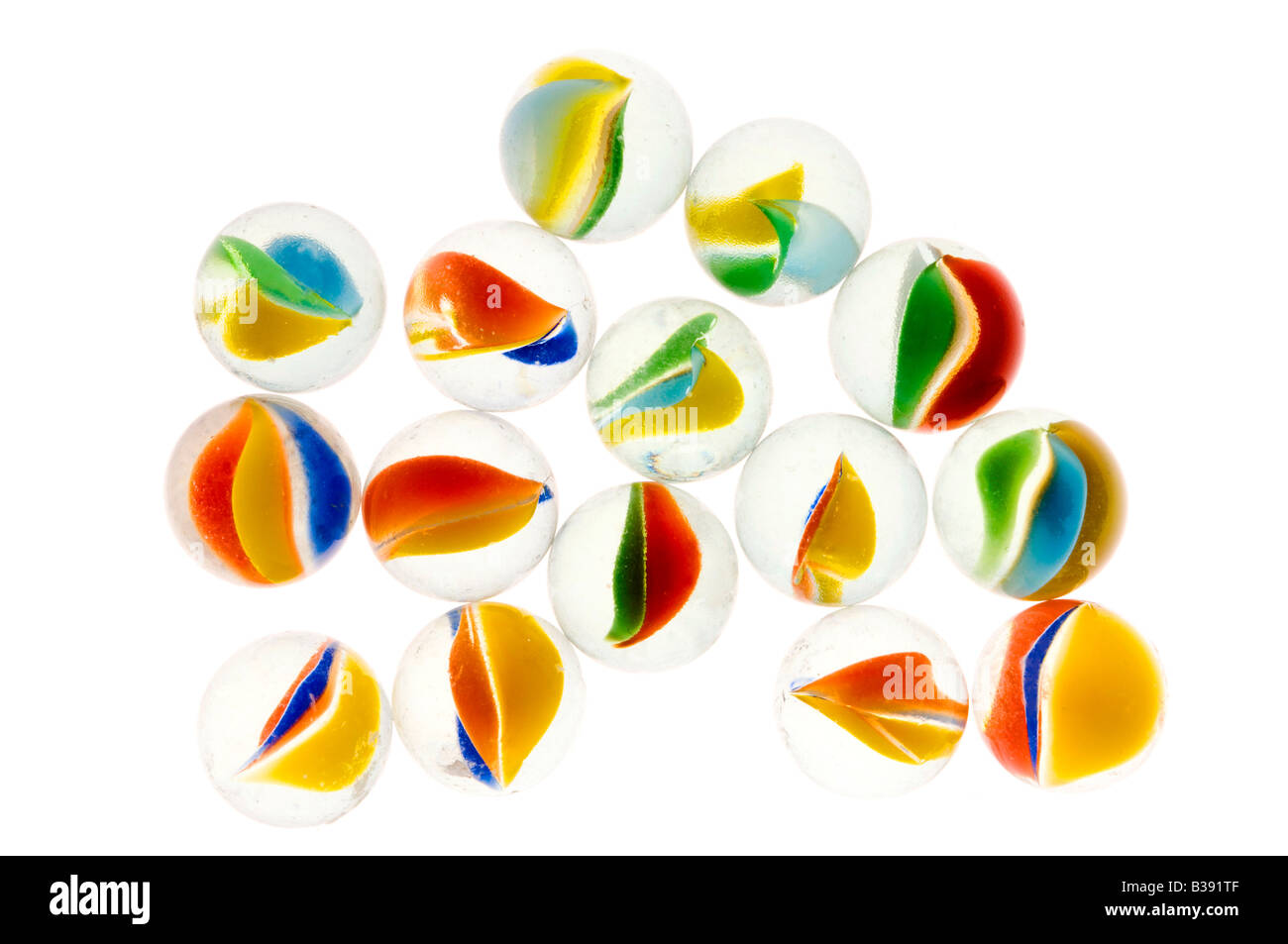 Many marbles, knockout on white Stock Photo Alamy