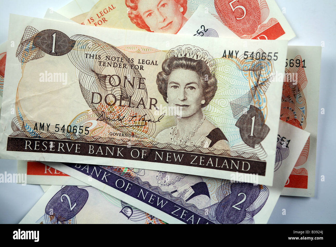 New Zealand dollar Bank notes Stock Photo