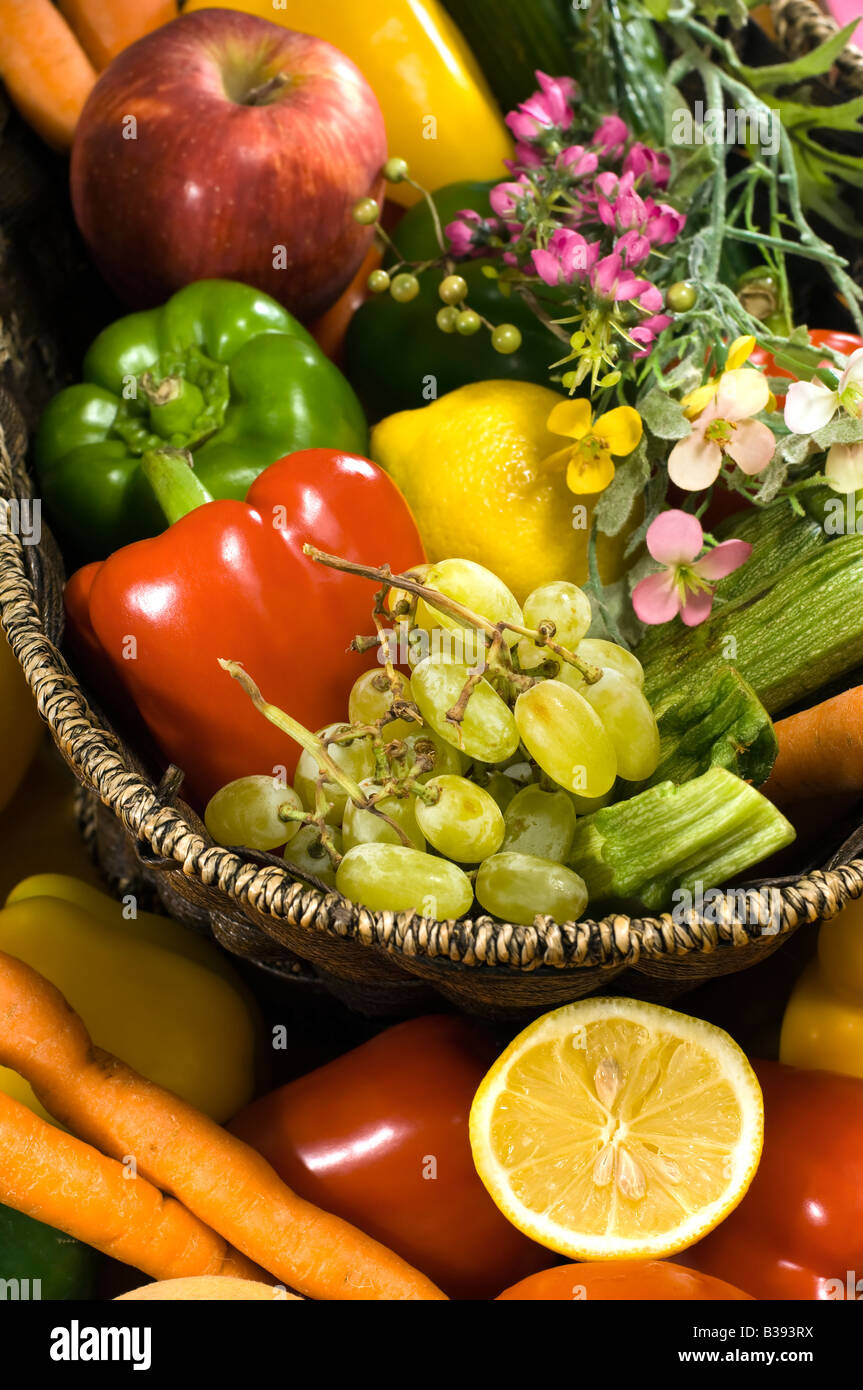 Vegetable and fruit basket Stock Photo Alamy