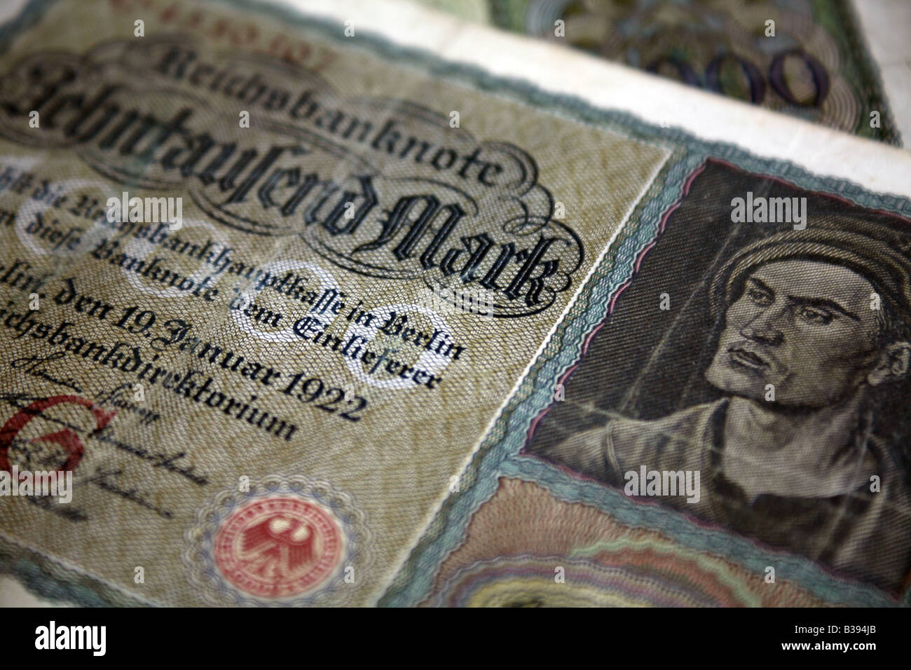Geld money Reichsbank  currency Berlin Germany German Stock Photo