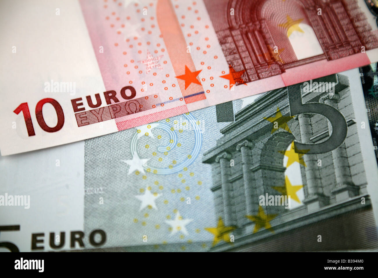 Euro Bank notes from Europe Stock Photo