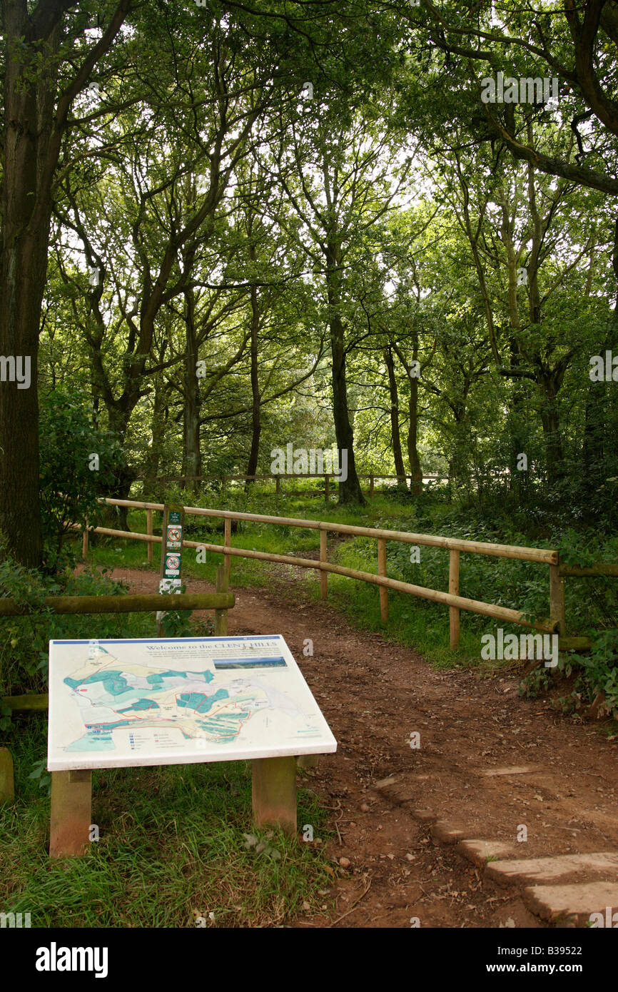 entrance to the clent hills from the walton lane car park part of the