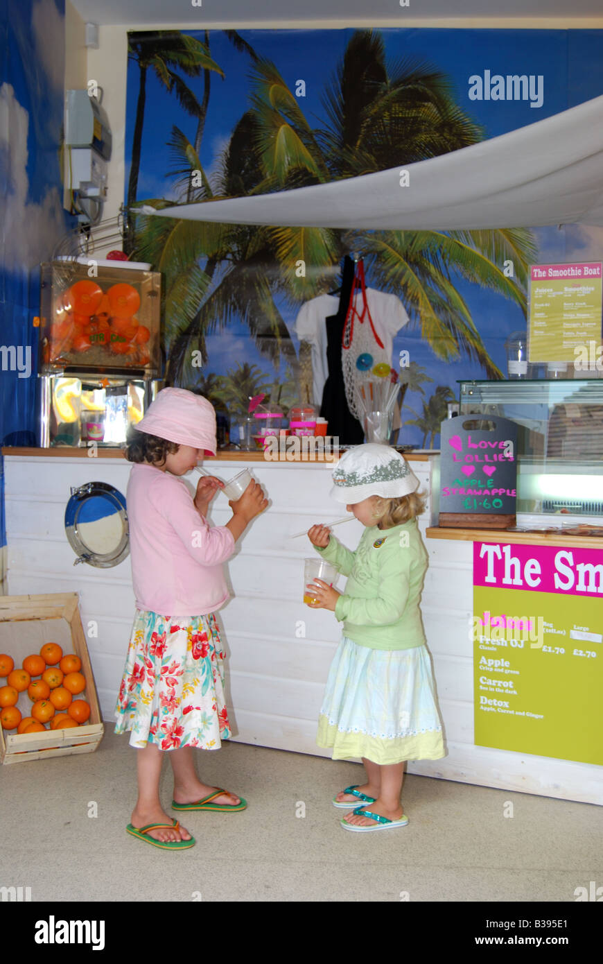 Children buying ice creams at icecream parlour, Harbour Street