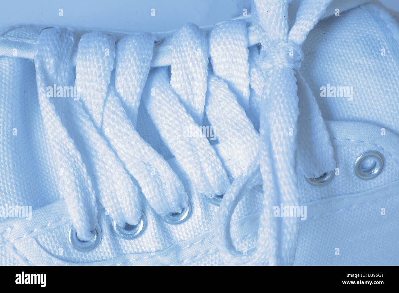 Laces On A Plimsoll Shoe Stock Photo Alamy