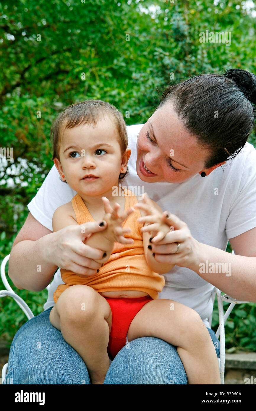 Baby and mother Stock Photo Alamy