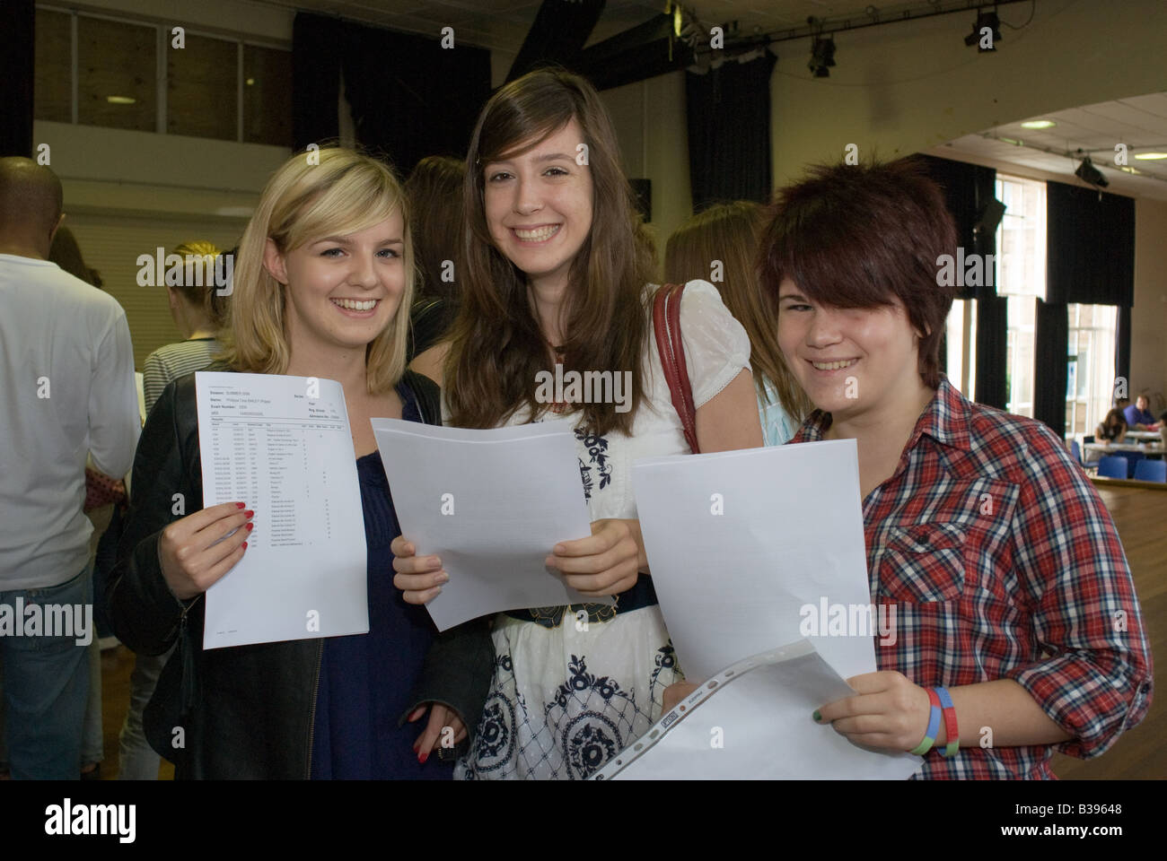 Three Secondary School Girls Posing To Camera Looking Pleased With Three Secondary School Girls Posing To Camera Looking Pleased With