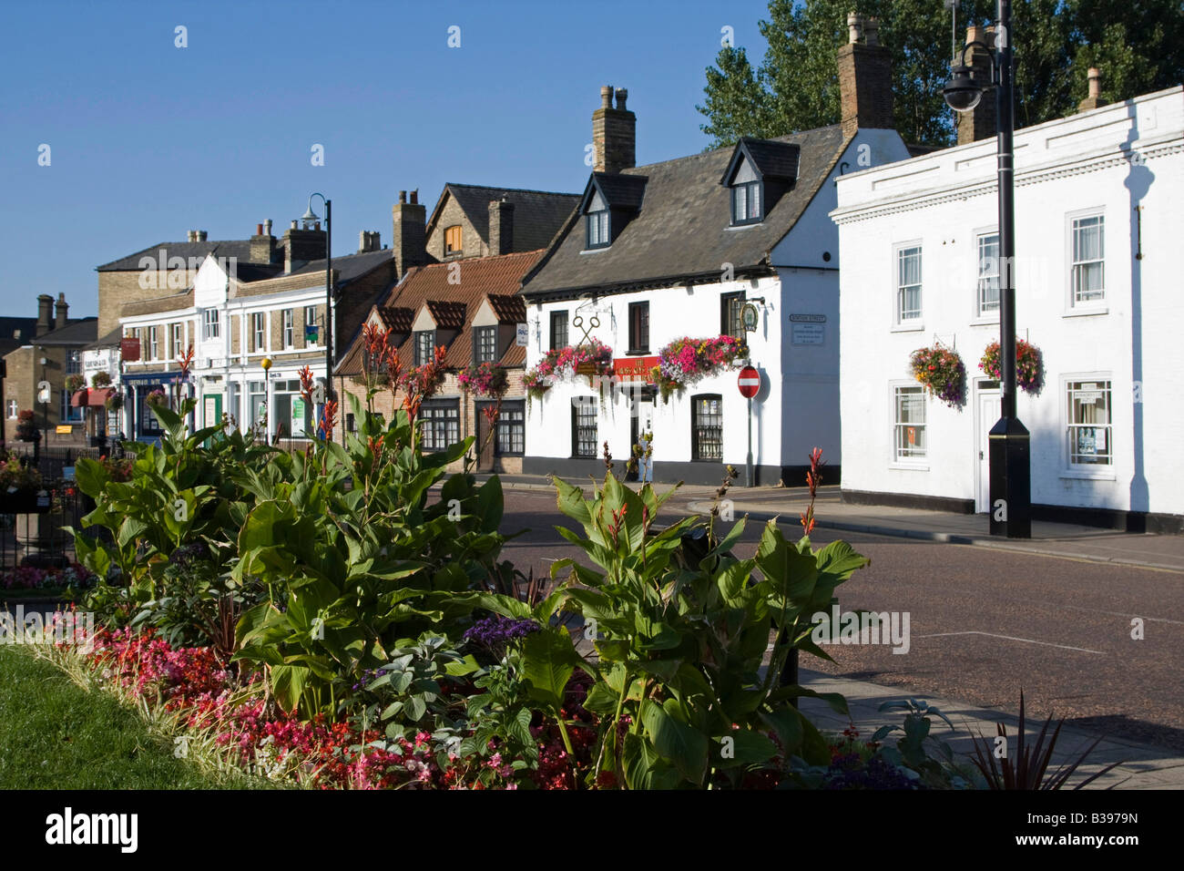 Chatteris is one of four market towns in the Fenland district of Cambridgeshire, situated in The Fens. Stock Photo