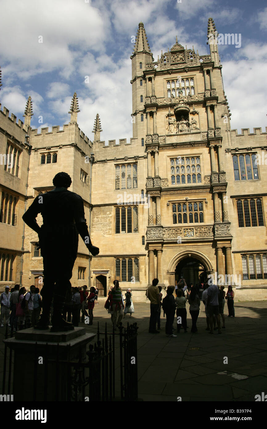 City of Oxford, England. The William Herbert statue in the Old Schools