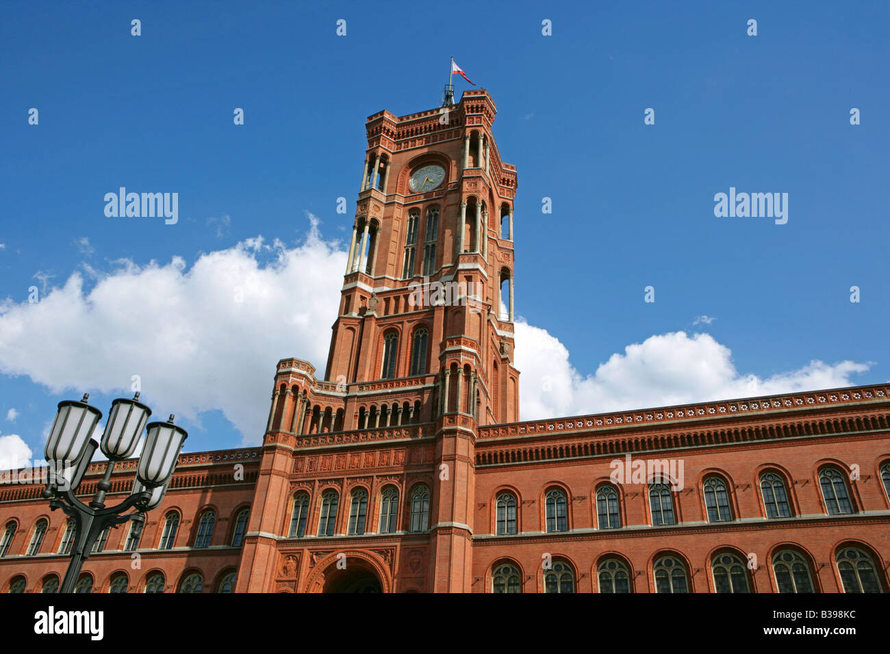 Deutschland, Berlin, das rote Rathaus, Germany, Berlin Red Town Hall Stock Photo