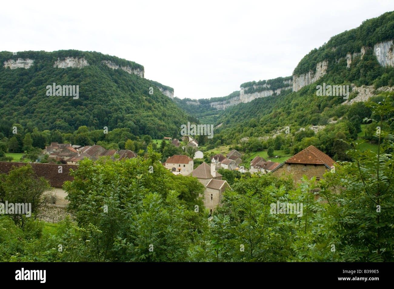 France, Jura, Baume les Messieurs village Stock Photo