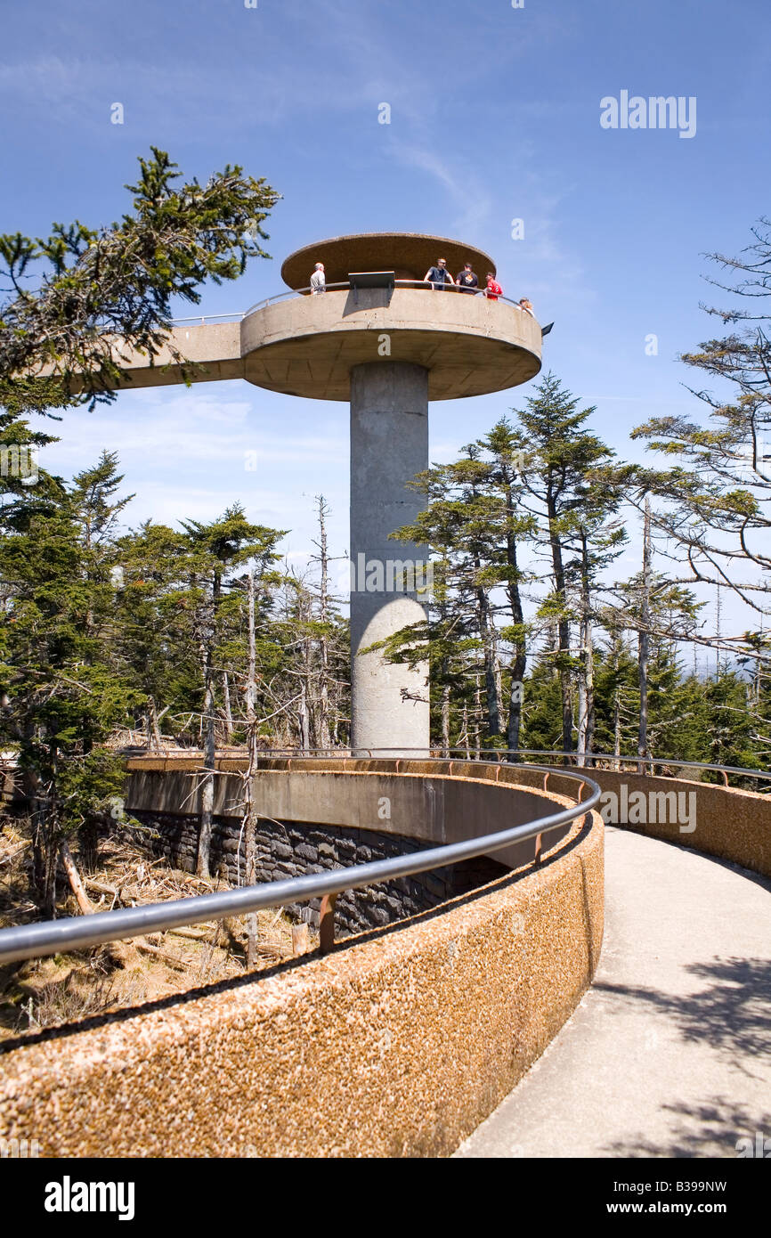 Clingmans Dome Lookout Stock Photo
