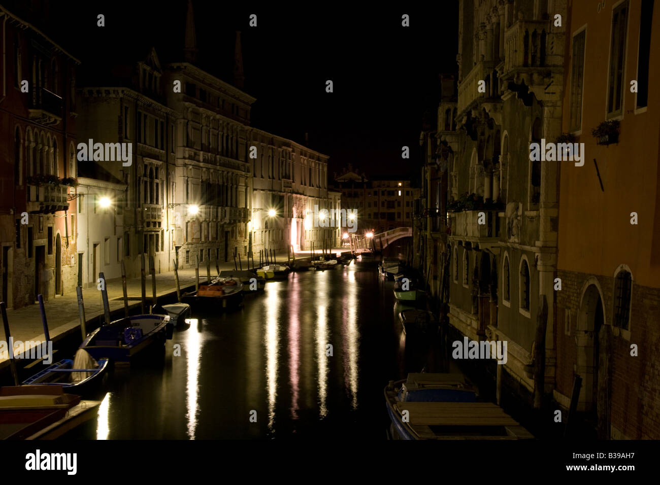 Night nighttime lights romantic venice hires stock photography and