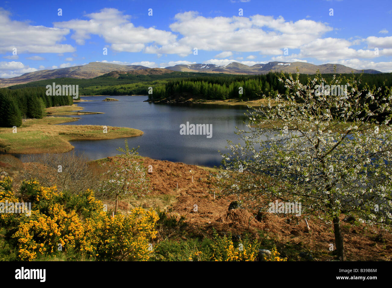 uk scotland loch laggan and the mamore mountains Stock Photo