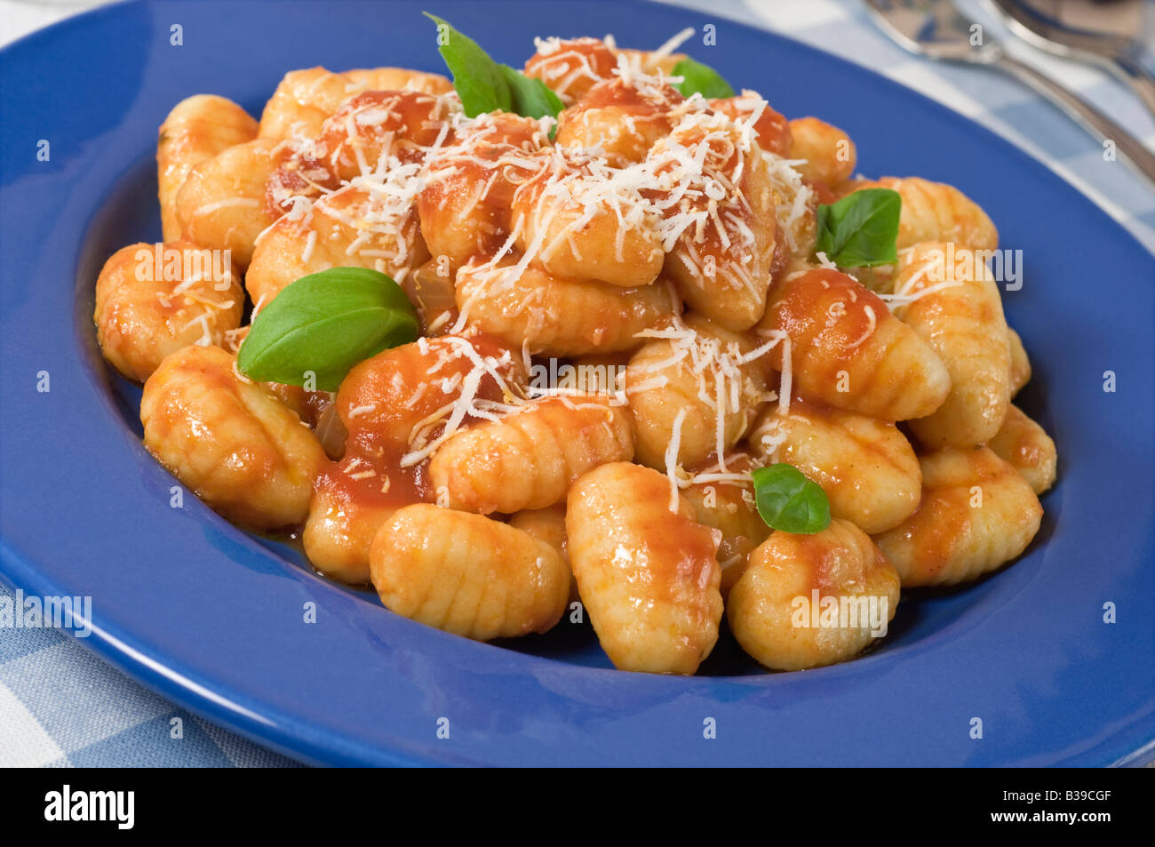 Gnocchi in tomato sauce Italy Food Stock Photo Alamy