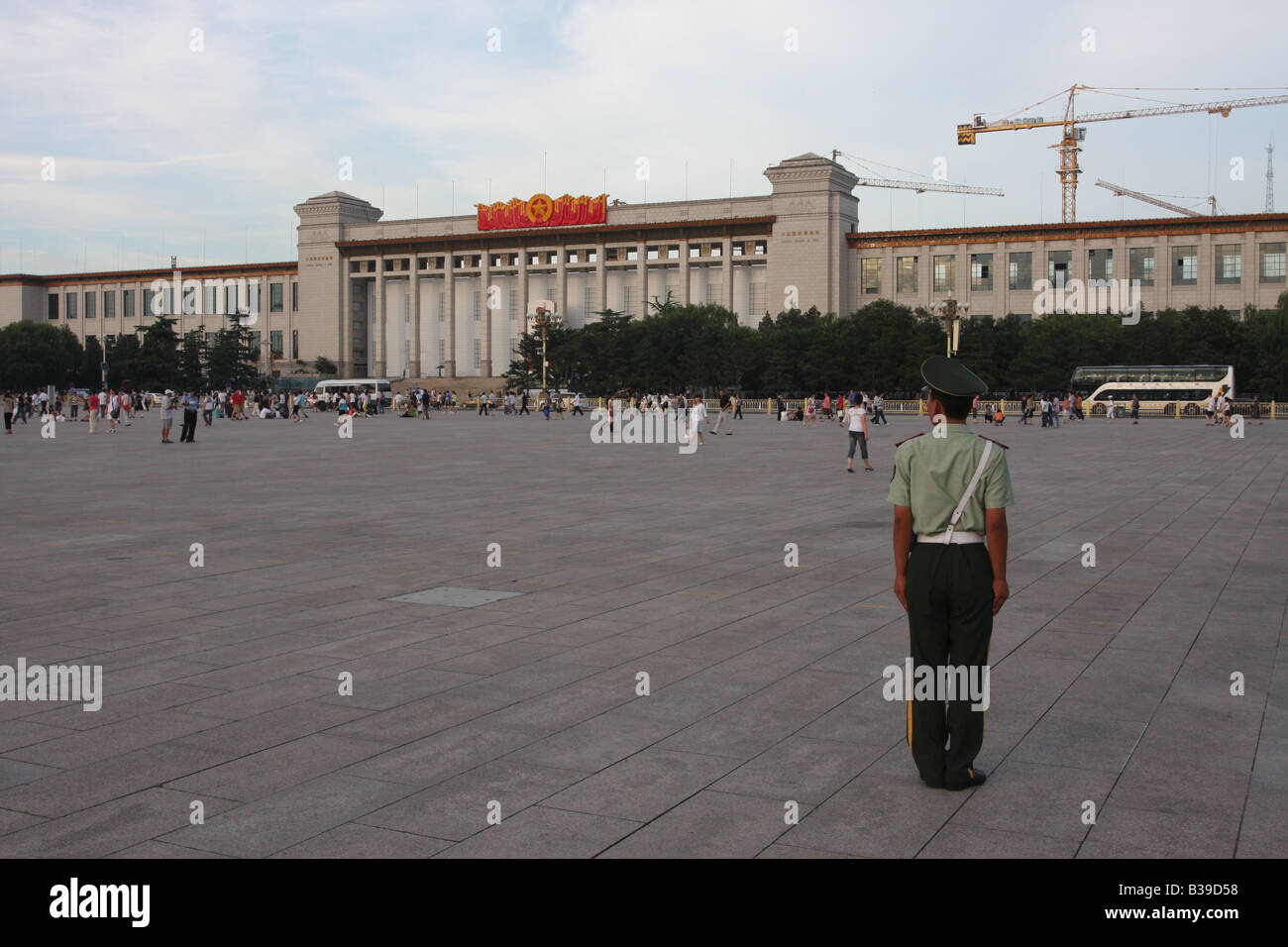 soldier in tiananmen square, beijing, china Stock Photo