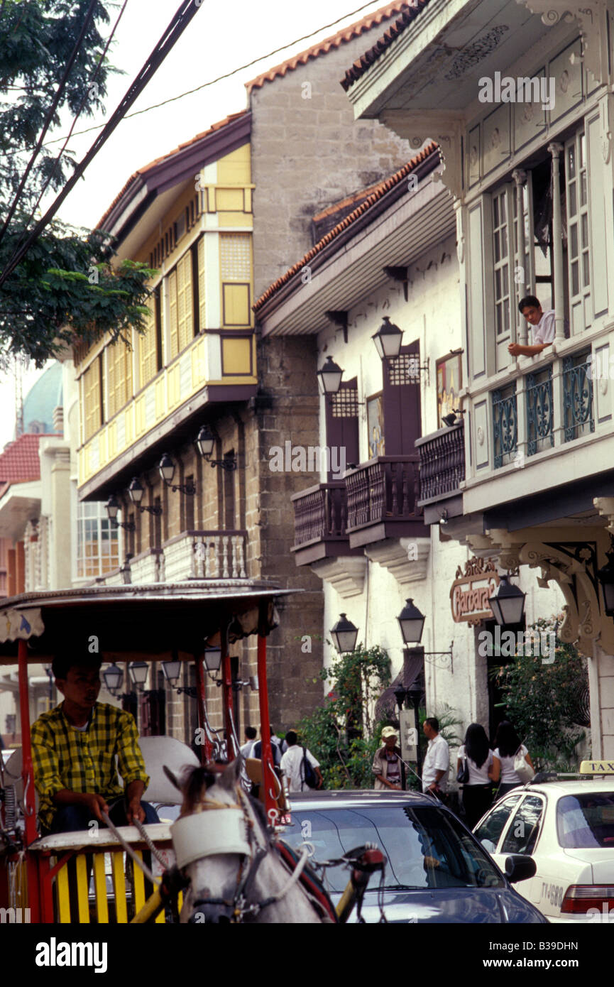 spanish style houses intramuros manila philippines Stock Photo Alamy