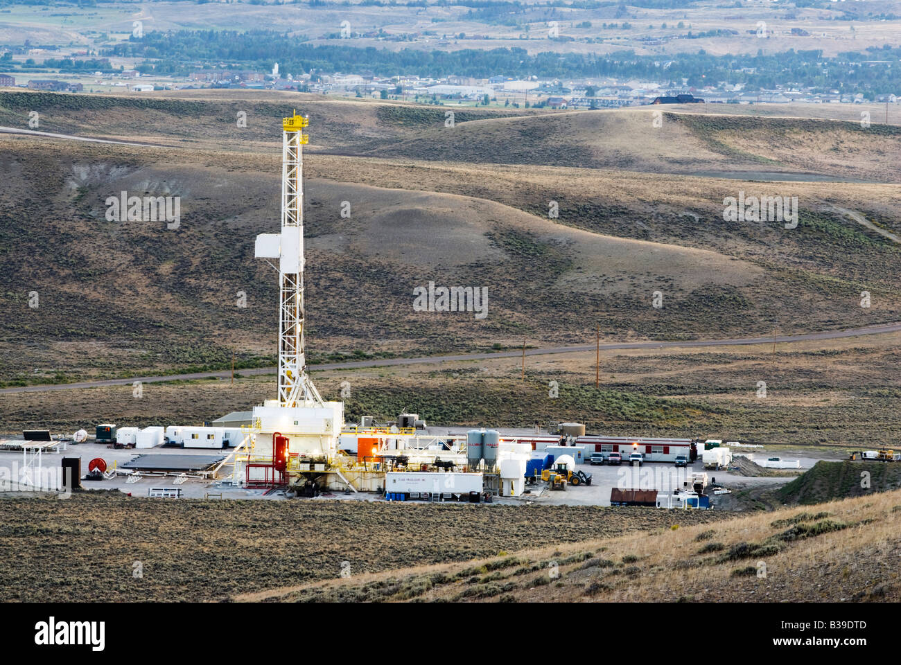 new oil and gas drilling activity in Wyoming Stock Photo Alamy