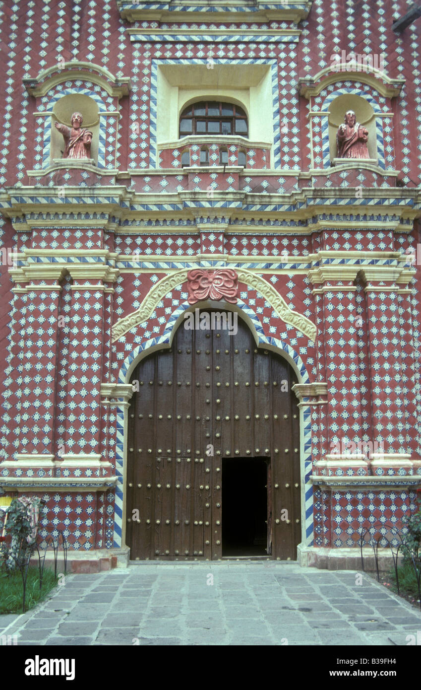 Templo de Santa Maria in the village of Tonantzintla, Puebla, Mexico Stock Photo