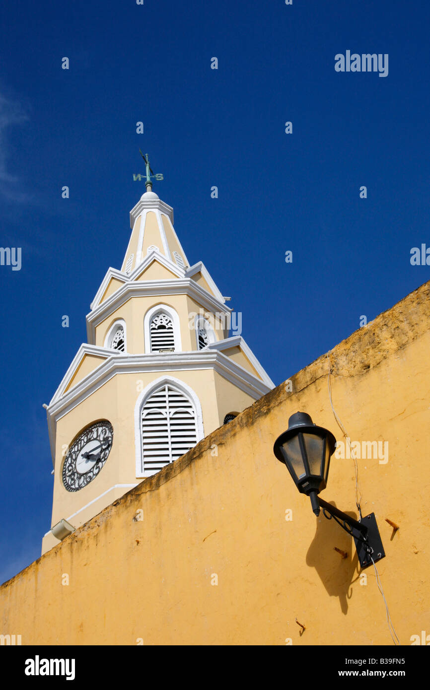 The famous clocktower of Cartagenas de Indias Stock Photo