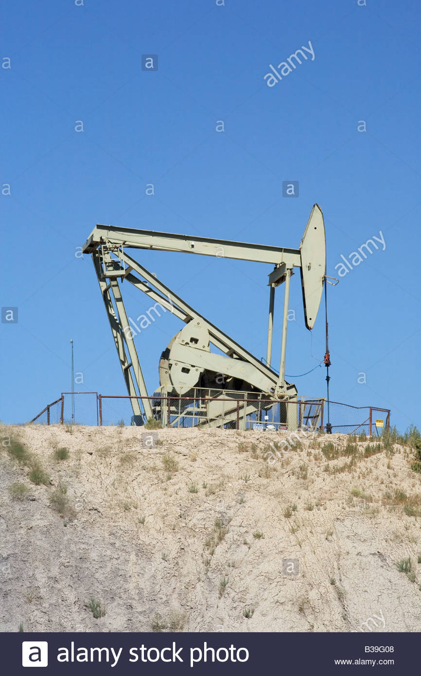 Sucker Rod Pump At Oil Well High Resolution Stock Photography and