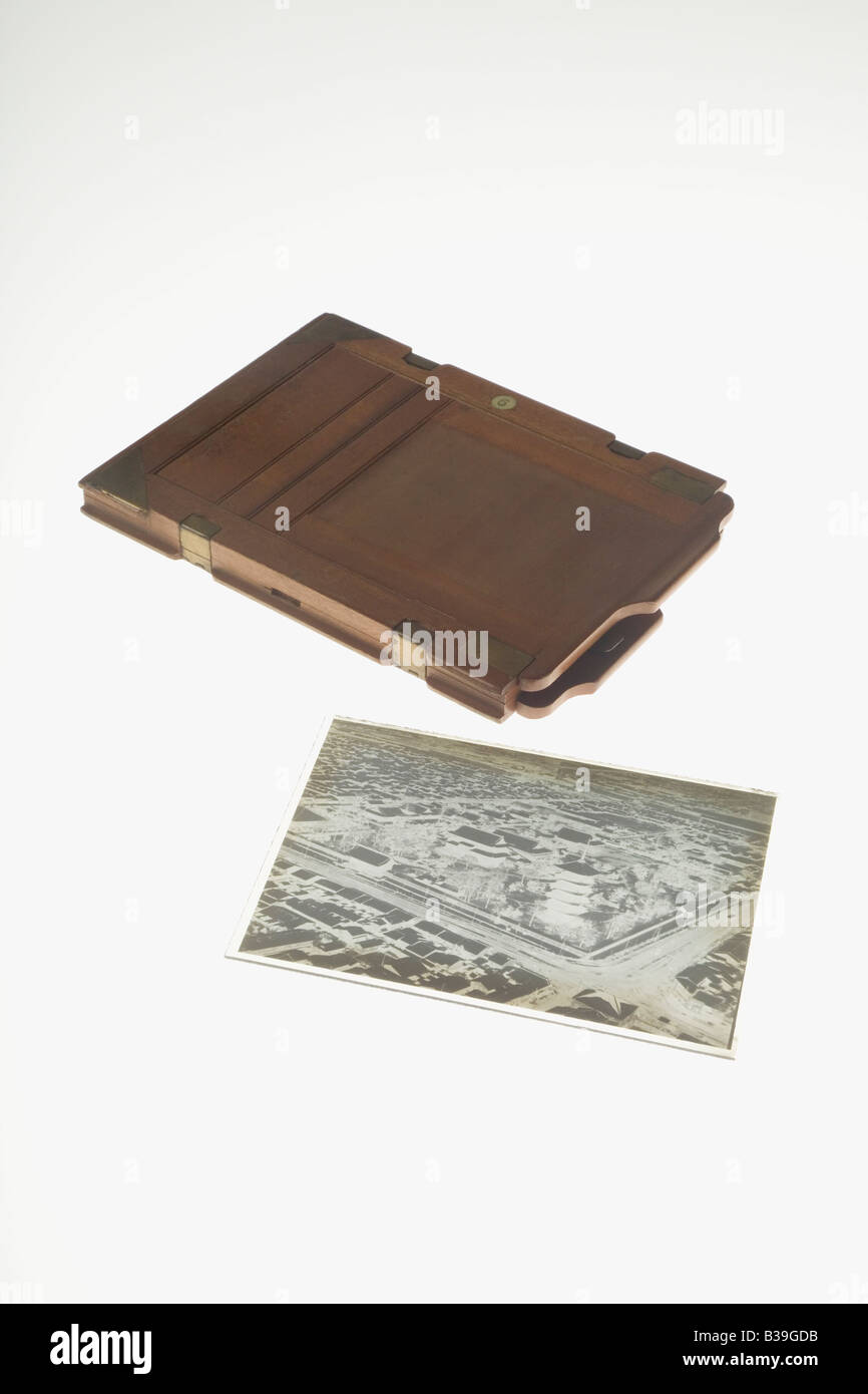Photographic plate and holder Stock Photo