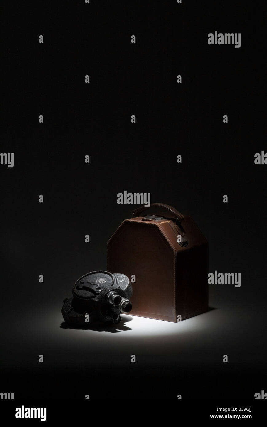 Antique motion picture camera Stock Photo