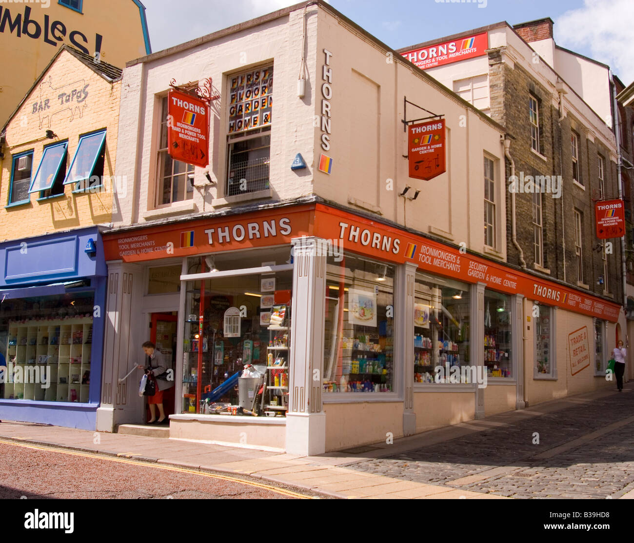 Thorns,ironmongers & tool merchants shop in Norwich,Norfolk,Uk Stock Photo