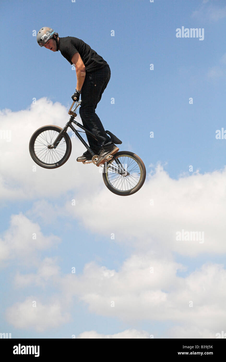 BMX rider at Red Bull Empire of Dirt Competition 26 July 2008 Devon UK