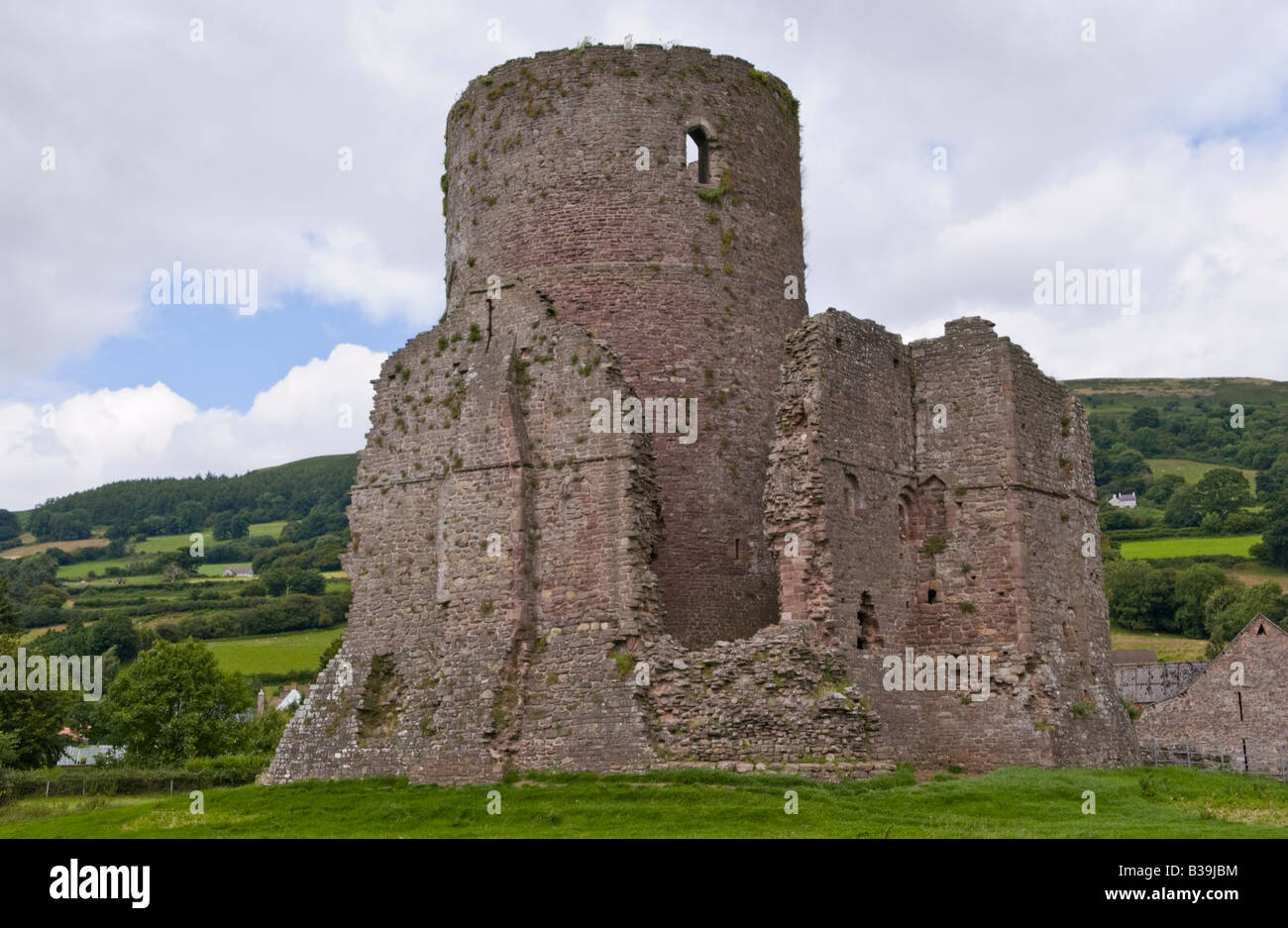 Tretower Castle near Crickhowell Powys Wales UK GB which dates from mid 12th century Stock Photo