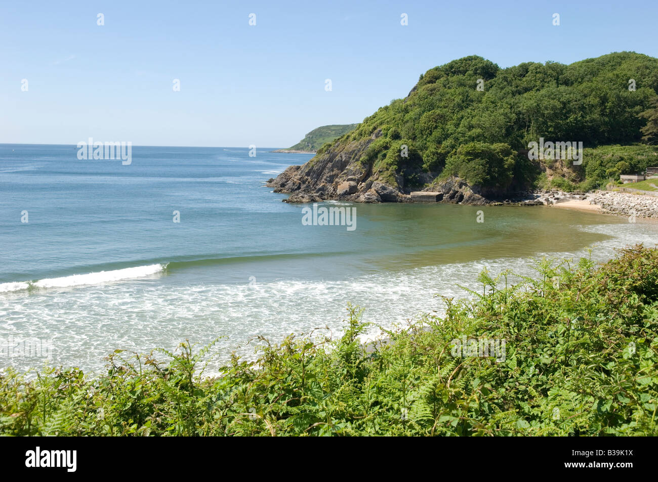 Seafront Caswell Bay Gower Stock Photo - Alamy