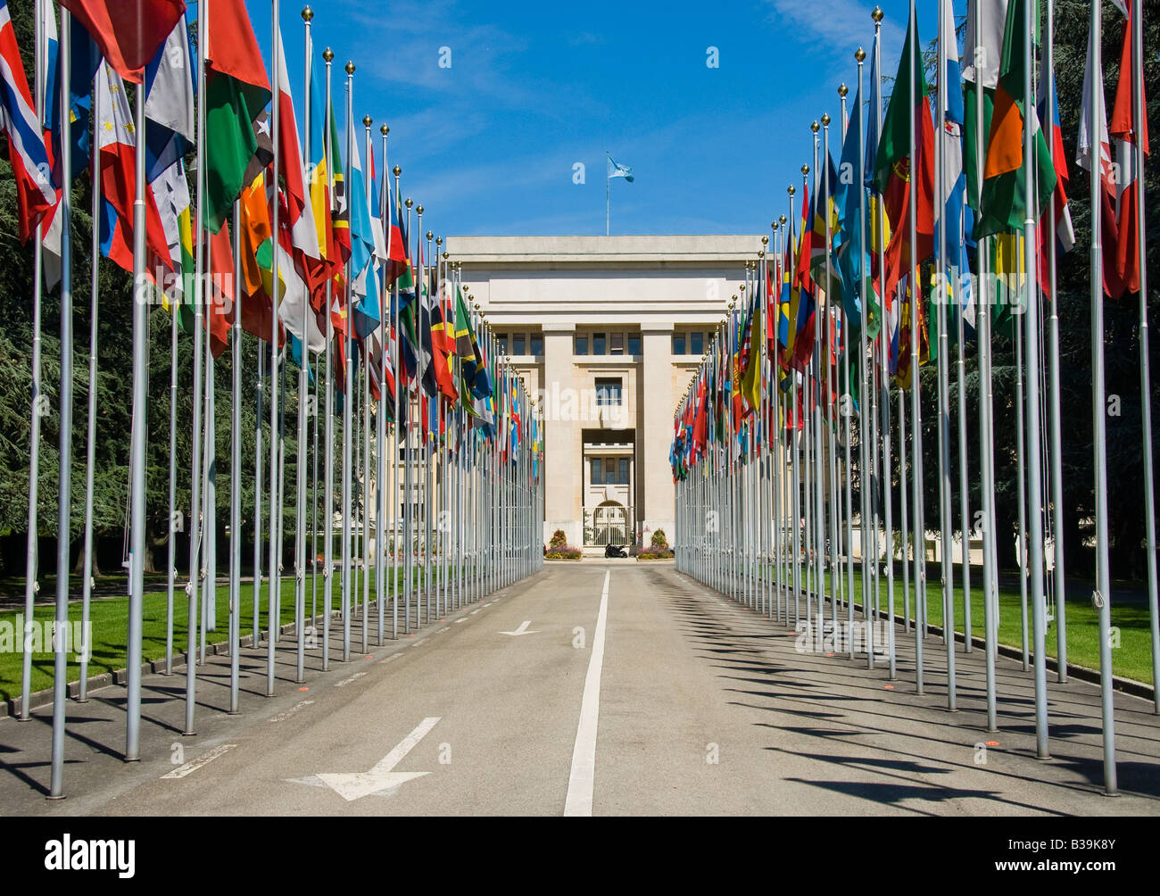 United Nations building in Geneva Stock Photo