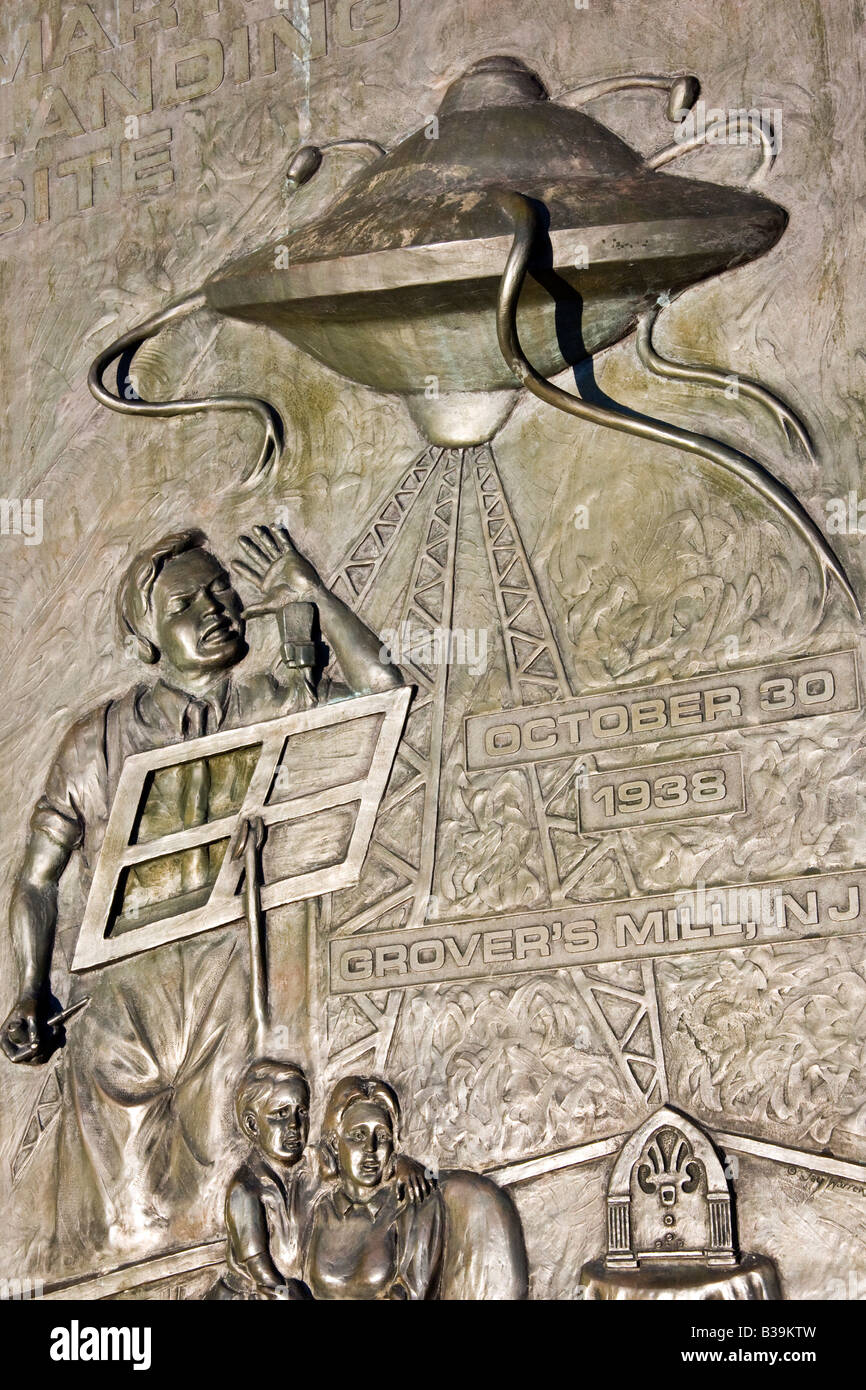 1938 Martian Landing Site Monument Stock Photo