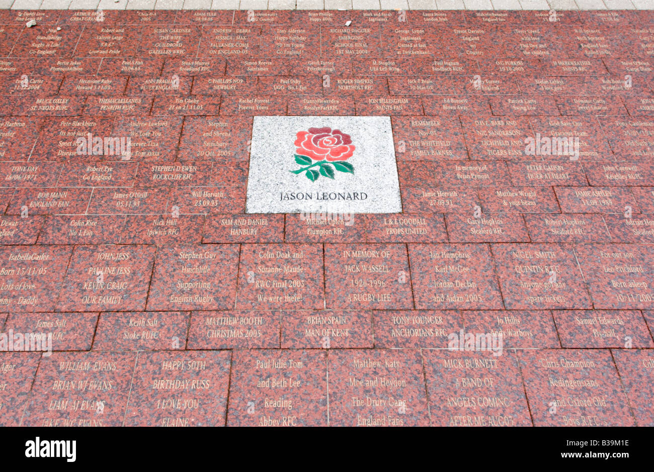 Walk of legends Twickenham Stock Photo Alamy