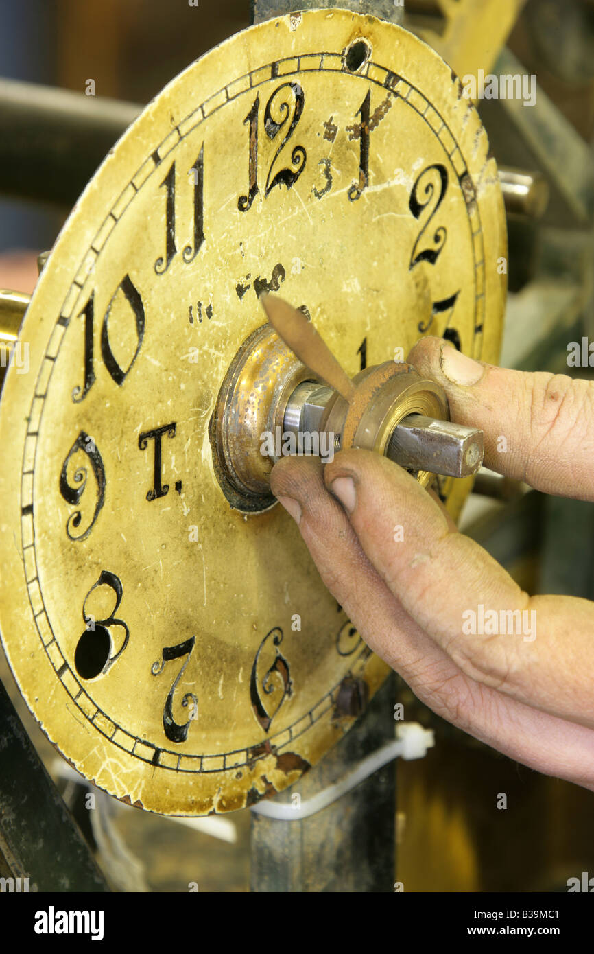 City of Derby, England. Clock refurbishment project being undertaken at