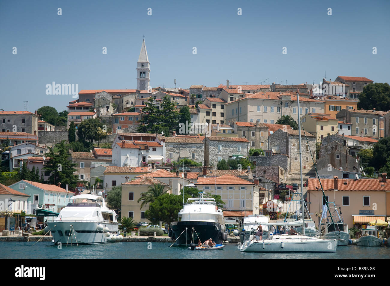 A panoramic view of Vrsar in Croatia Stock Photo