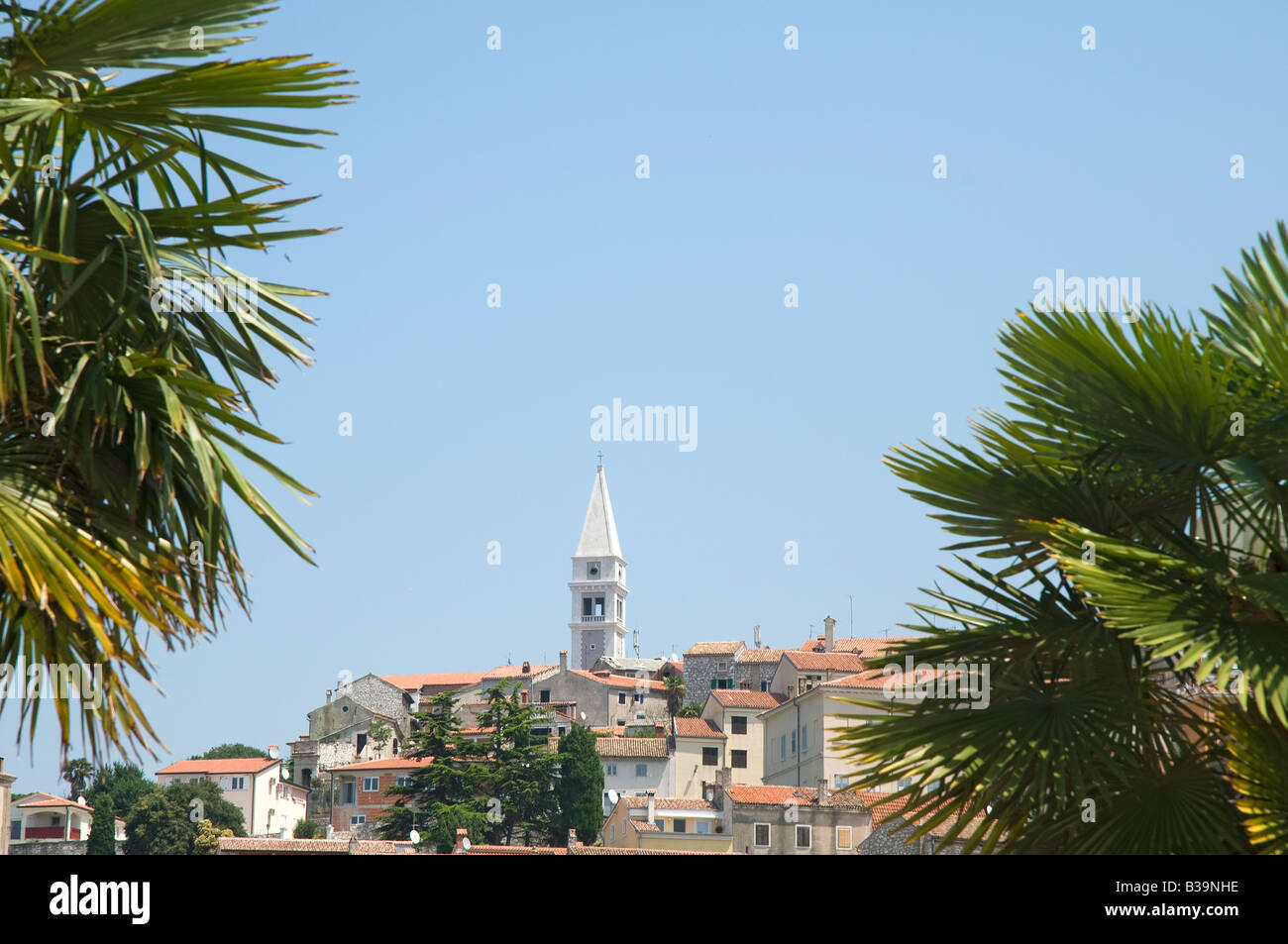 A panoramic view of Vrsar in Croatia Stock Photo