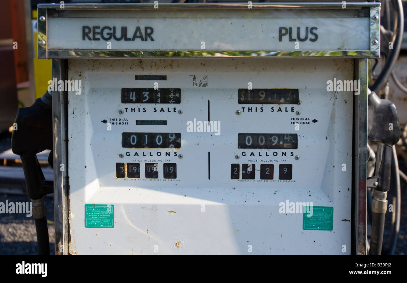 Broken gas pump Stock Photo Alamy