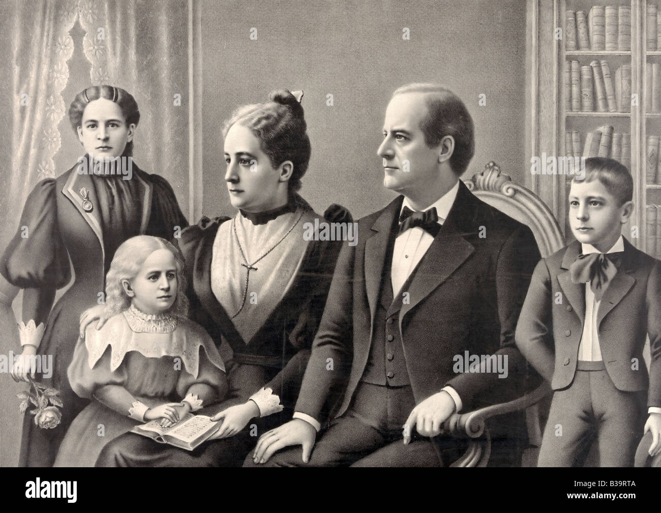 William Jennings Bryant and family Stock Photo