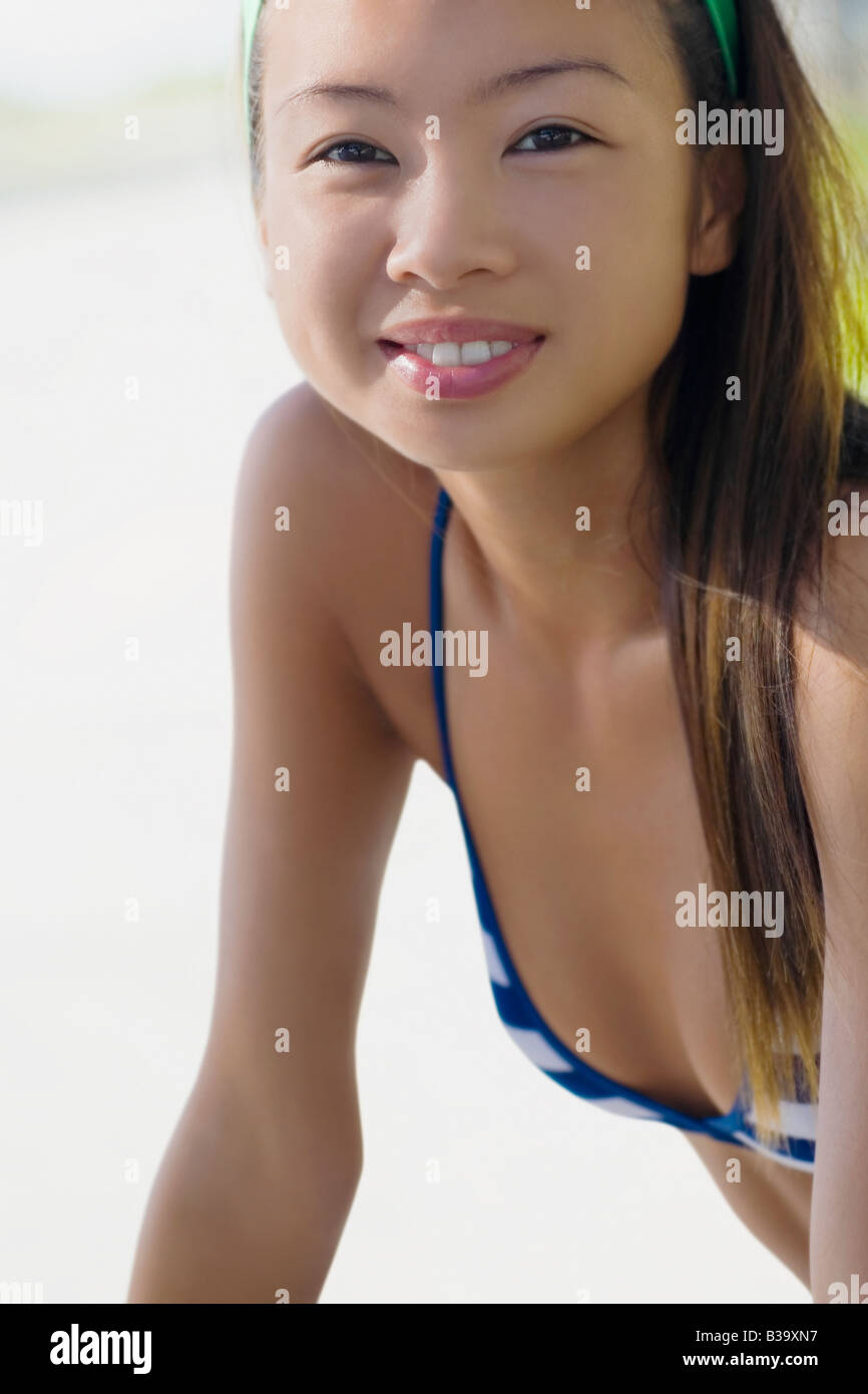 Asian woman wearing bikini Stock Photo - Alamy
