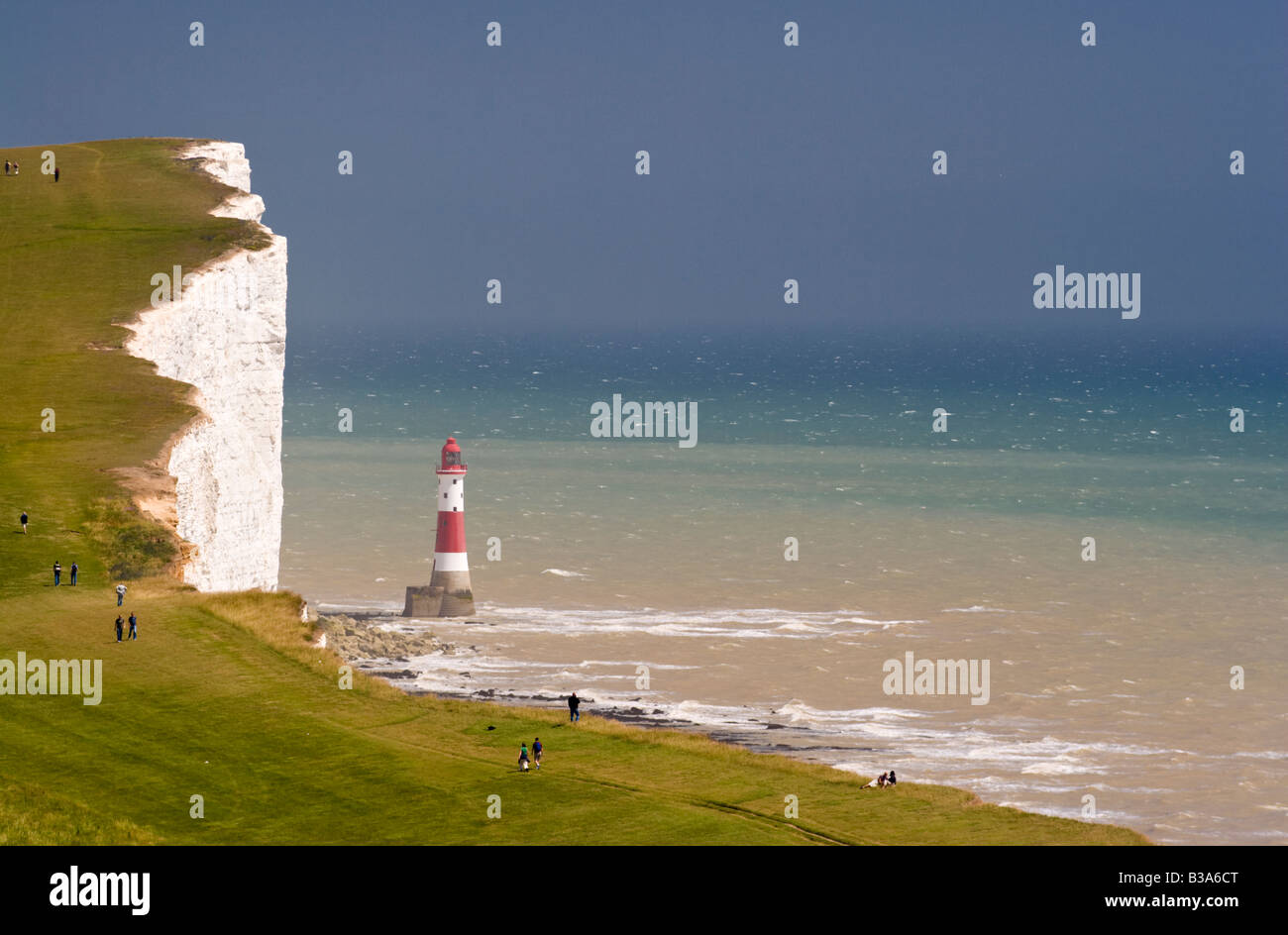 Beachy Head Lighthouse, Seven Sisters, Sussex, England, United Kingdom Stock Photo